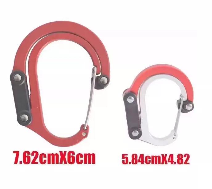 High-Quality D-Type Aluminum Carabiner with Lock – Quick Release Buckle for Outdoor Tactical Tools & Camping.