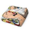 Asterix And Obelix Flannel Blanket  Warm Soft Throw Blanket for Living Room Picnic Street Trend Bedspread Sofa Bed Cover