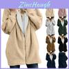 Cozy Women Ladies Warm Teddy Bear Fluffy Coat Hooded Faux Fleece Jacket Outwear For Ultimate Comfort