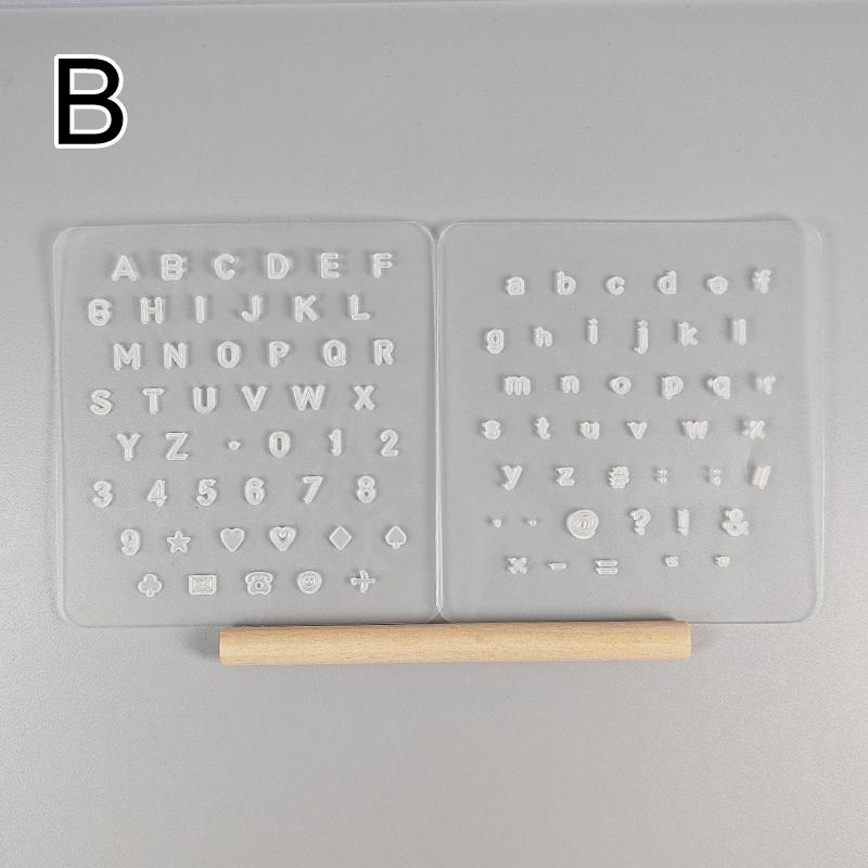 1Set Leather Printing Stamping Tool, Leather Lettering Punch Translucent Leather Goods Printing Tool Movable Type Copper Mold