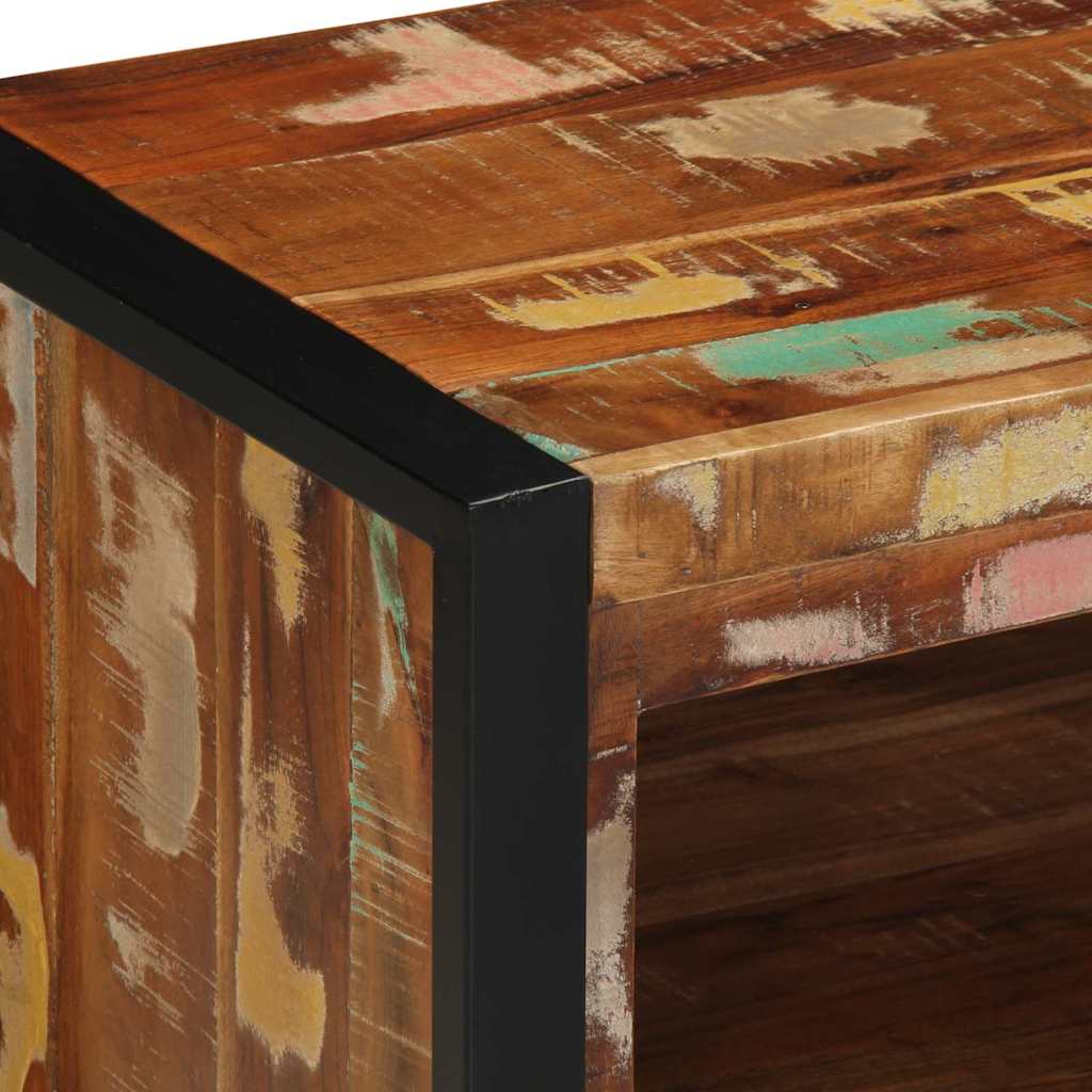 Shoe Bench Multicolour 100 X 40 X 50 Cm Solid Reclaimed Wood
