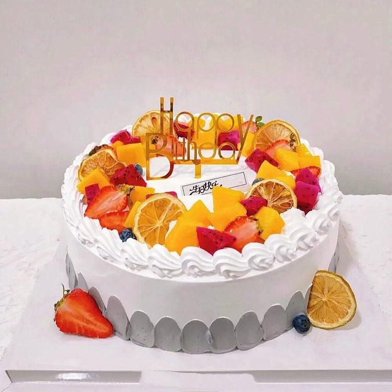 Simulated Birthday Cake Model Crafts Fake Fruit Cake Mold Decoration Shop Window Sample Display Home Ornaments Photography Props