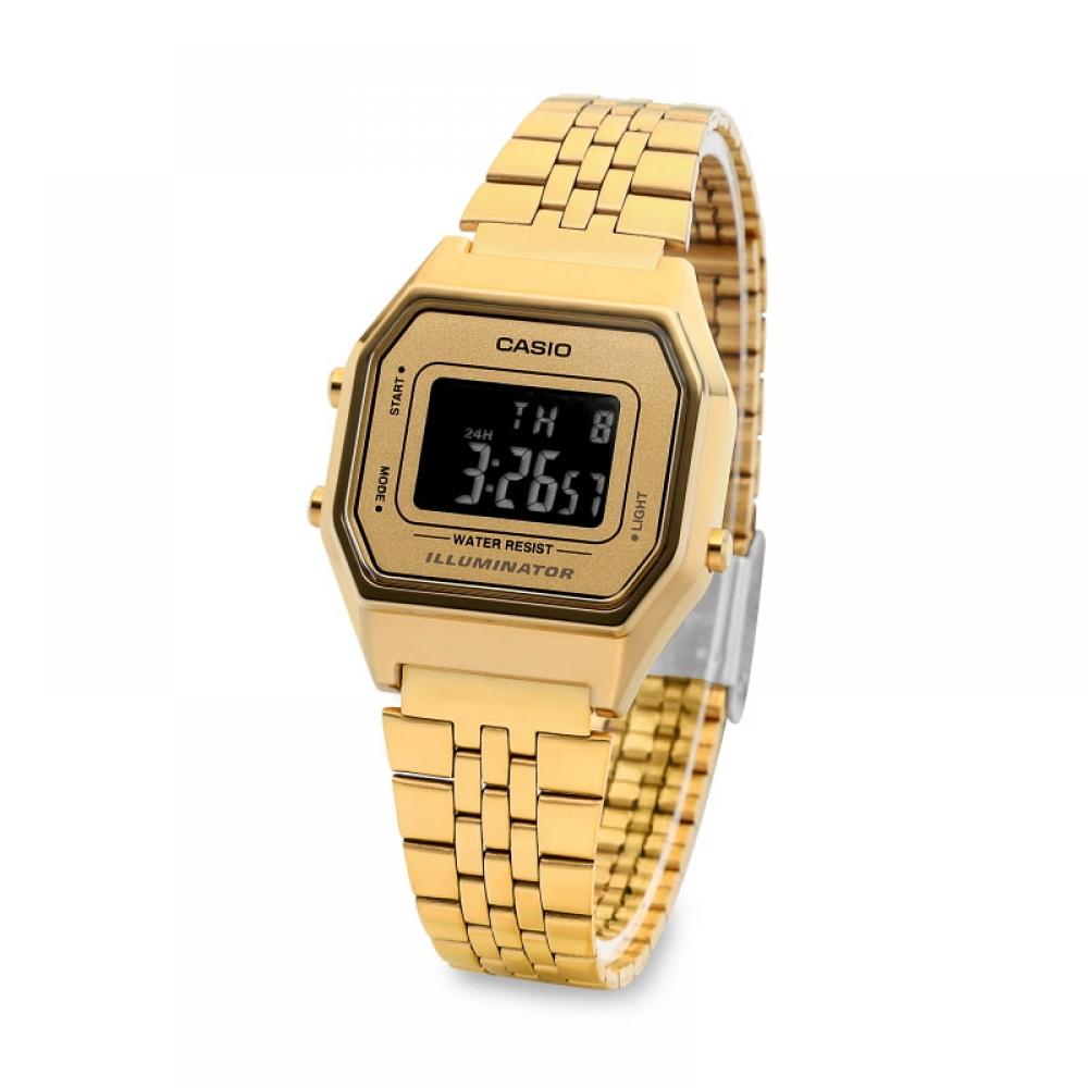 Casio La680wga 9bdf  La680wga 9b  Digital Square Vintage Retro Public Metal Watch