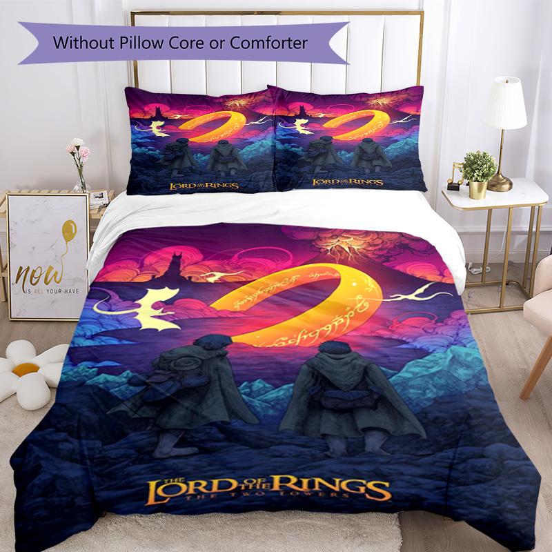Lord Rings Quilt Cover Set Suitable for Playroom Machine Washable Perfect Gift for Friends Family