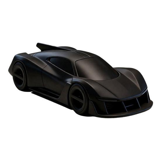 3D Printed Sports Car Car Collection Figurine Black Model