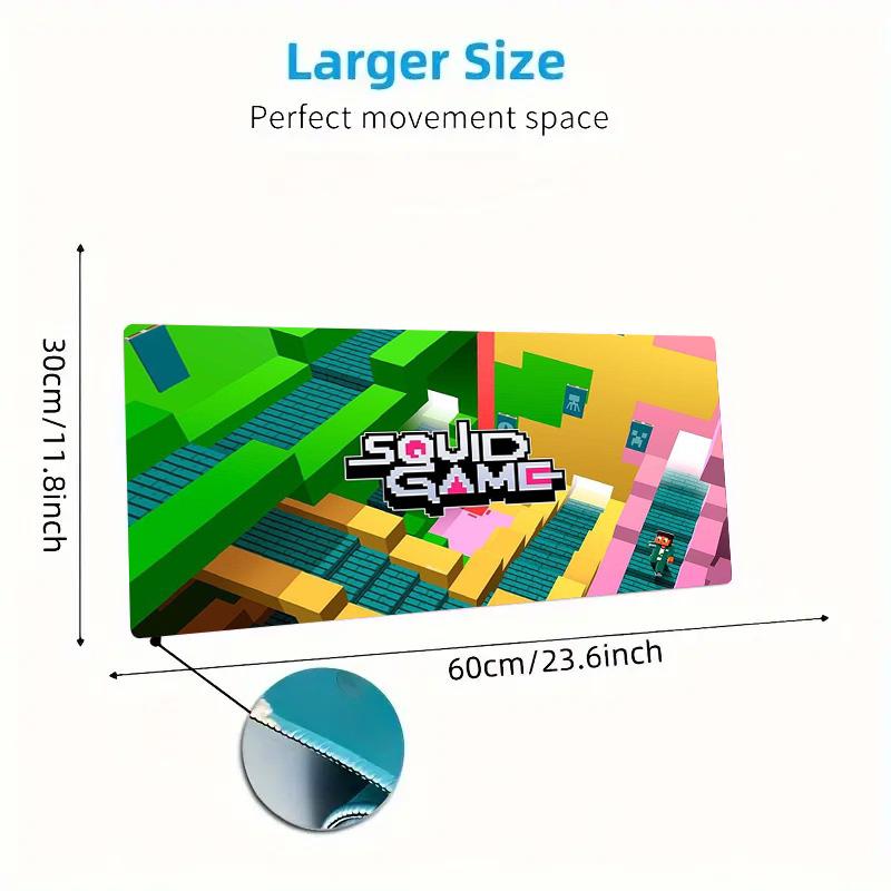 Squid Game Poster Color Mouse Pad Large Gaming Table Cushion Non-slip Laptop Tablet Big Mousepad XXL Mat Mini PC Playmat With Lock Edge