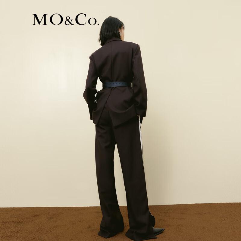 MO&Co. Drawstring Slit Straight Leg Casual Pants