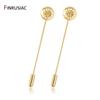 72mm 14K Real Gold Plated Safety Pin Brooch Base Accessories Brooch Blank Fittings Brooches Pins