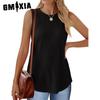 Dámská móda Ležérní Jednobarevný Potisk Bez rukávů O Kulatý Výstřih Halenky a Košile
