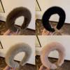 Winter Yoga Spa Sports Hair Hoop Delicate Plush Hairband Faux Furs Designed Woman Teens Wash Face Hair Accessory