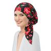 Elegant Floral Print Womens Headscarf Beanie With Polyester Material For All Seasons