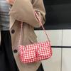 Sweet Plaid Bag, Foreign Style Cute Messenger Bag 2025 New Spring Fresh College Style Shoulder Small Square Bag