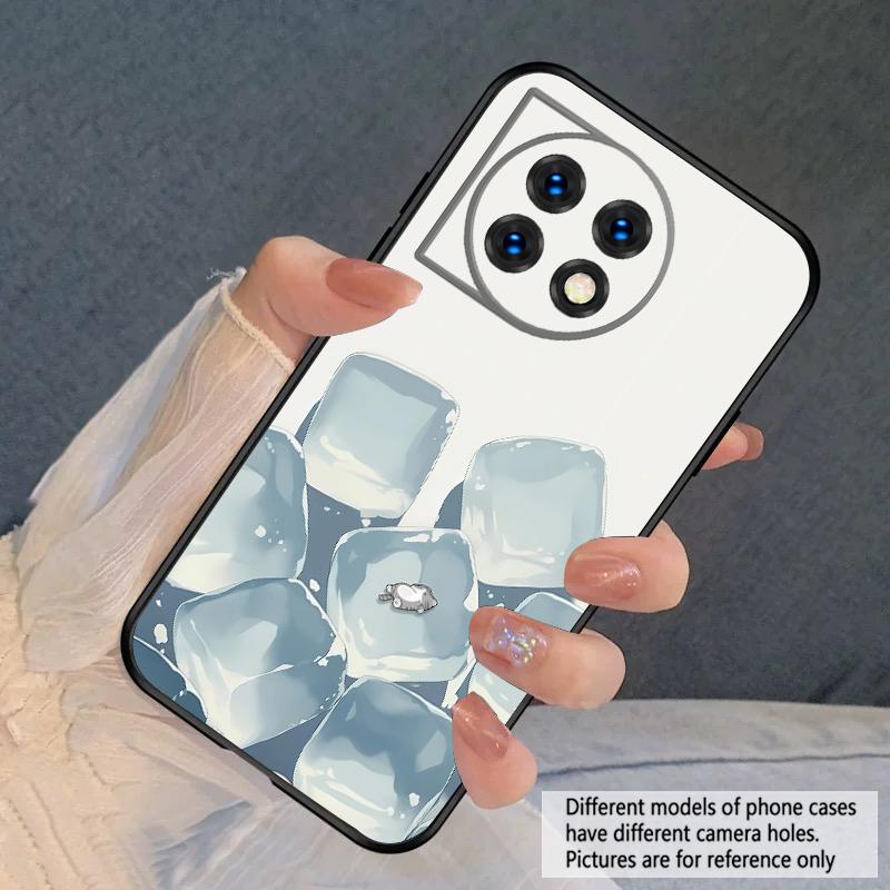 Cartoon Ice Cat For OnePlus 8 9 11 12 13 10 Pro 9RT 8T 12R Ace 3 5 2V Nord CE 2 4 Lite N20 SE 30 N200 silicone soft phone case