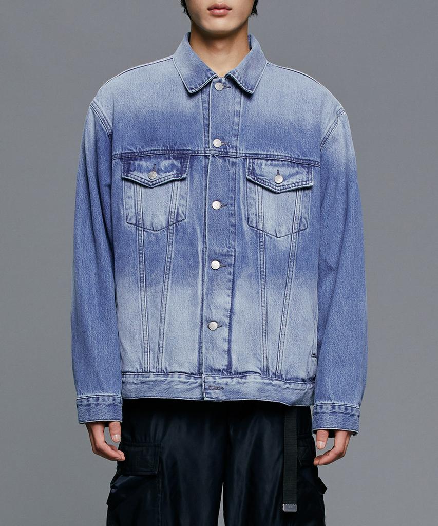 Branded 5003 Max Denim Trucker Jacket [Light Blue]