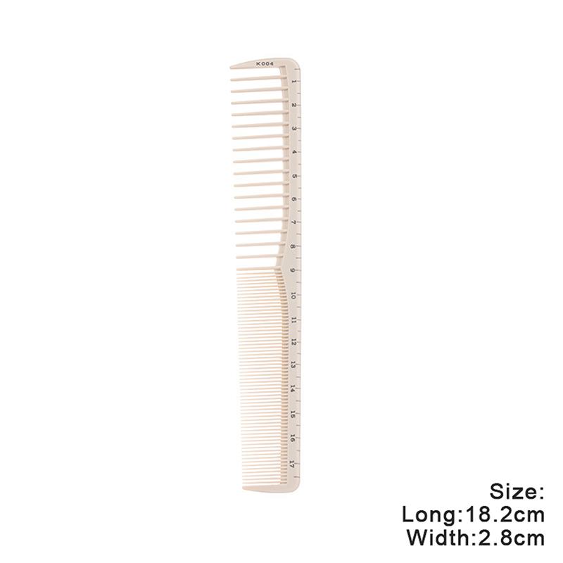 1Pcs Professional Barber Comb with Plastic Scale Laser Ruler Hairdressing Styling Tool for Salon Hair Cutting
