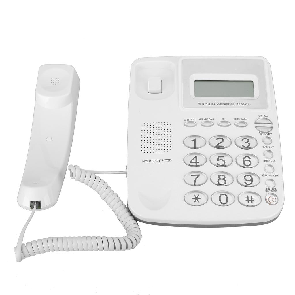 AEQ96761 Kristallknöpfe Haushalt Büro Heimtelefon Festnetz-Telefon Ausrüstung Weiß