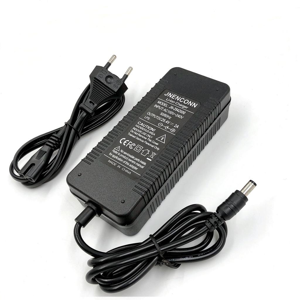 24V Li-ion Lithium Battery Charger 7 Series 29.4V 2A  Lithium Battery Charger DC Plug Connector 29.4V 2A Charger