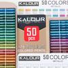 50 Color Metallic Colored Pencils Drawing Sketching Set Coloring Colour Pencils Brutfuner Profession Art Supplies for Artist