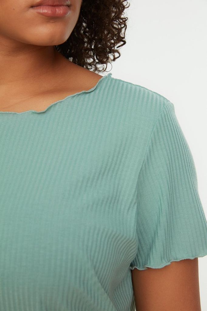 Women's Style Plus Size Mint Knitted Pajama Set