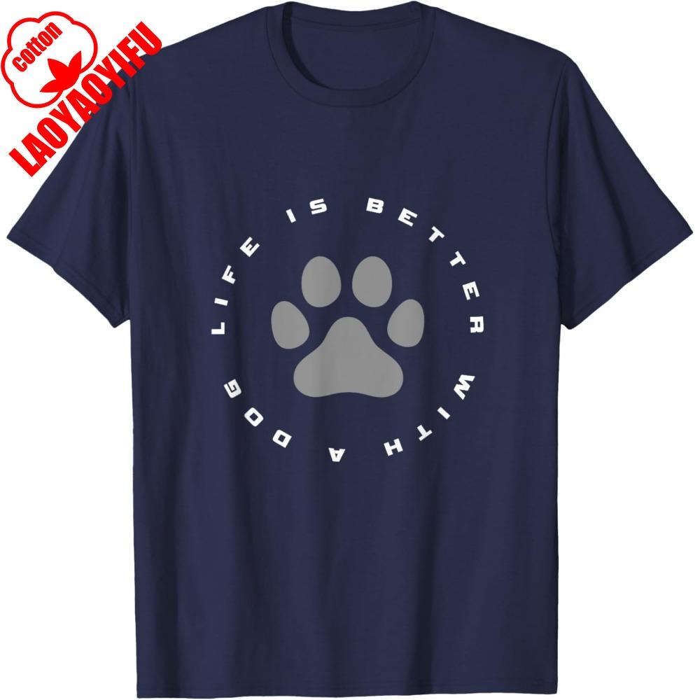 Dog Paw Print T-Shirt Summer Breathable Camisetas Nostalgia Retro Street Fashion Tops Fit Sweatshirt for Daily Wear