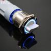 EARU 19mm Waterproof Stainless Steel DPDT Illuminated Metal Selector Switch 2/3 Position Push Button Switch Rotary Switch LED