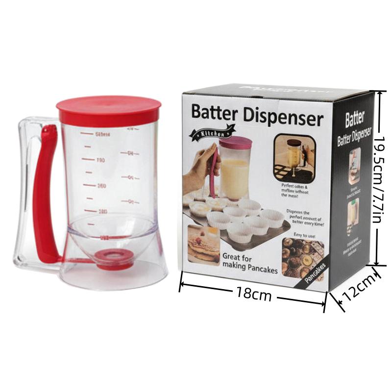 

Стаканчик для теста с фольгированным покрытием, Многофункциональный разделитель, Воронка для теста и пасты, Ручной ручной стаканчик для теста красный