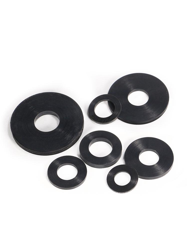 Soft Black Silicone Rubber Shock-Absorbing Waterproof Gasket Washer - High-Temperature Resistant Seal Ring.