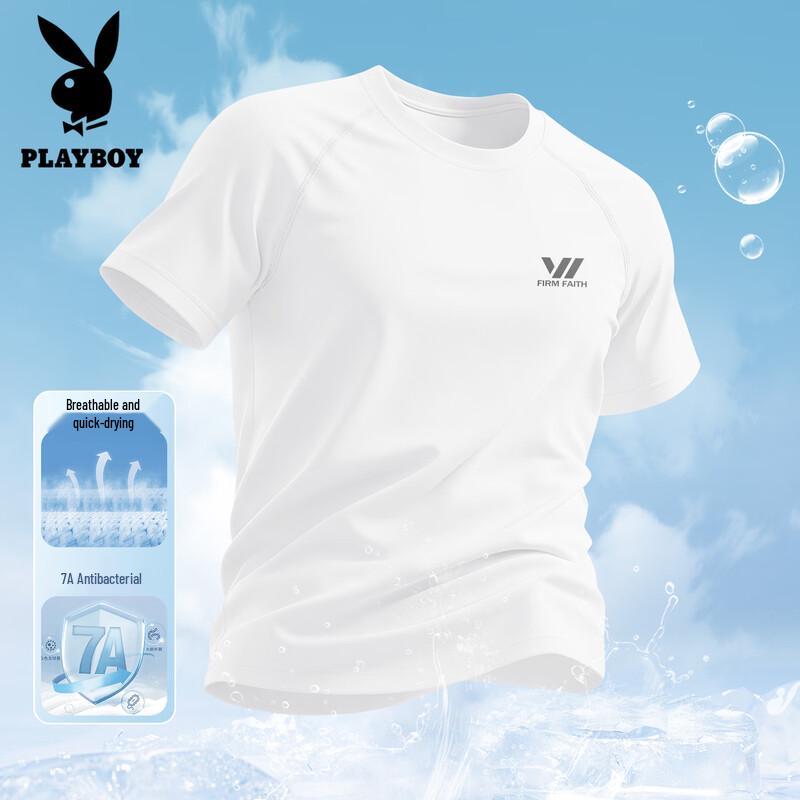 PLAYBOY Men s 2026 Quick-Dry Sports & Casual T-shirt M
