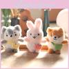Plush Cute Mini Dog And Rabbit Keychain Fluffy Accessory With Soft Pp Filling Cotton