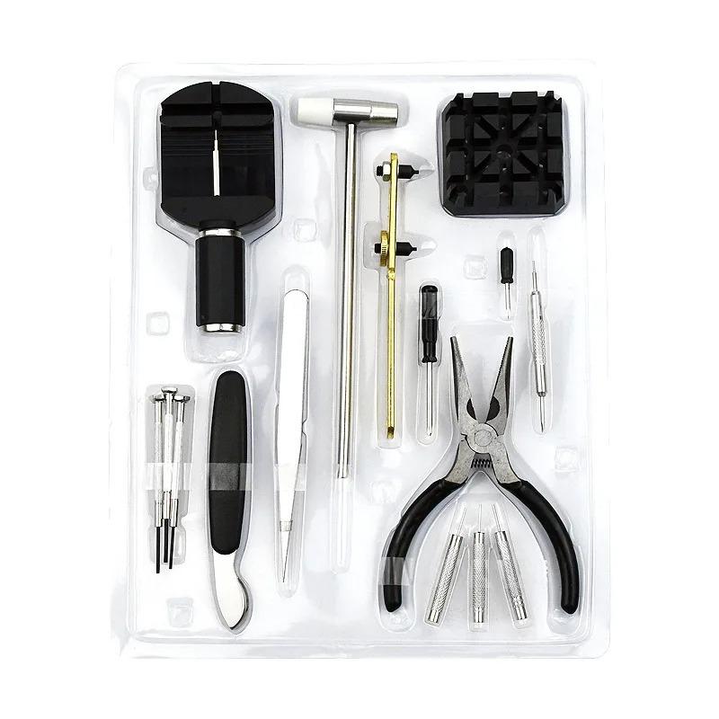 17-teiliges/Set Uhrenreparaturwerkzeugset für Uhrengehäuseöffner, Armband, Batteriewechsel oder Uhrenteil, tragbares Uhrmacherwerkzeugset
