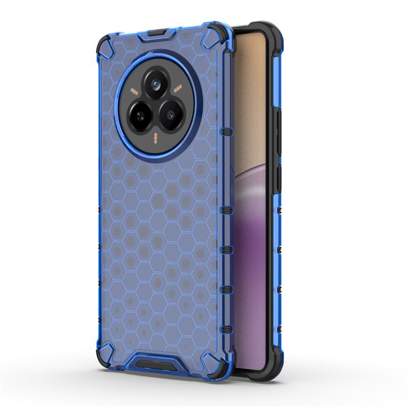 Shockproof Transparent Case For Realme 14 Pro Honeycomb Armor PC Phone Case For Realme 14 Pro Case Cover For Realme 14 Pro Plus