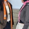 Korean Style Neck Tie Letter Neckerchief Fashion Y2K Knitted Long Scarves  Streetwear