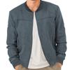 Autumn Solid Color Men's Zipper Jacket Casual Retro Long Sleeve Cardigan Coat