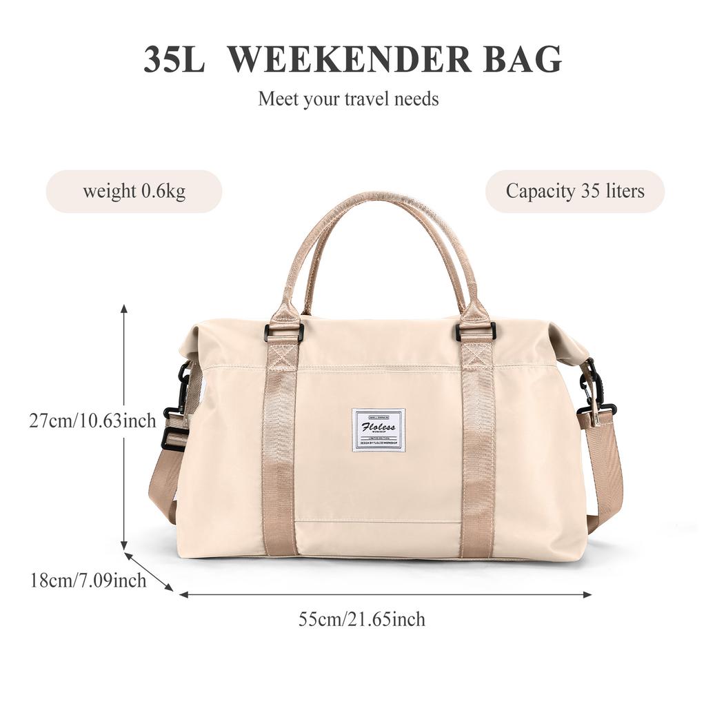 Geantă de călătorie, geantă de sport, geantă de gimnastică, genți de noapte pe umăr pentru femei cu mânecă pentru cărucior, geantă de transport pliabilă