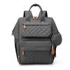 Quilted Pattern Diaper Bag Backpack, Large Capacity Multifunctional Maternity Bag with Stroller Strap, Lightweight Casual Baby Nappy Bag