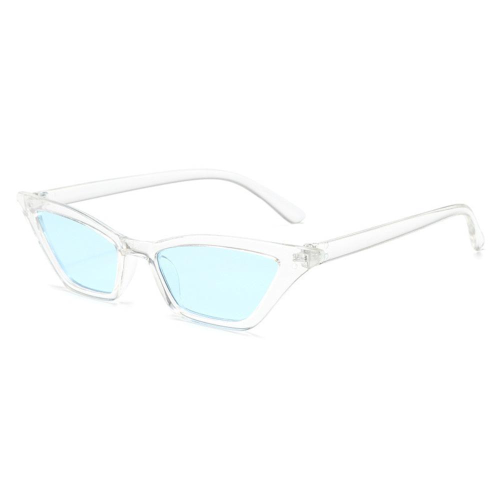 Portable PC Cat Eye Sunglasses Block Glare UV400 Driving Sun Glasses Clear View Small Frame Shades Women