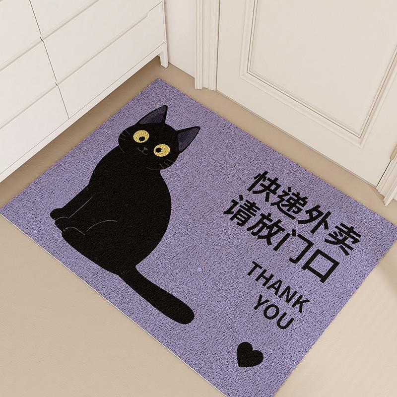 Cartoon Dog Cat Carpet Mat Rug Delivery Instruction Design with Welcome Text Home Decoration Floor Mat Kitchen Rug Welcome Mat