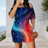 Women Plus Size Off Shoulder Short Sleeve Romper Leopard Cheetah Animal Print Casual Jumpsuit Shorts