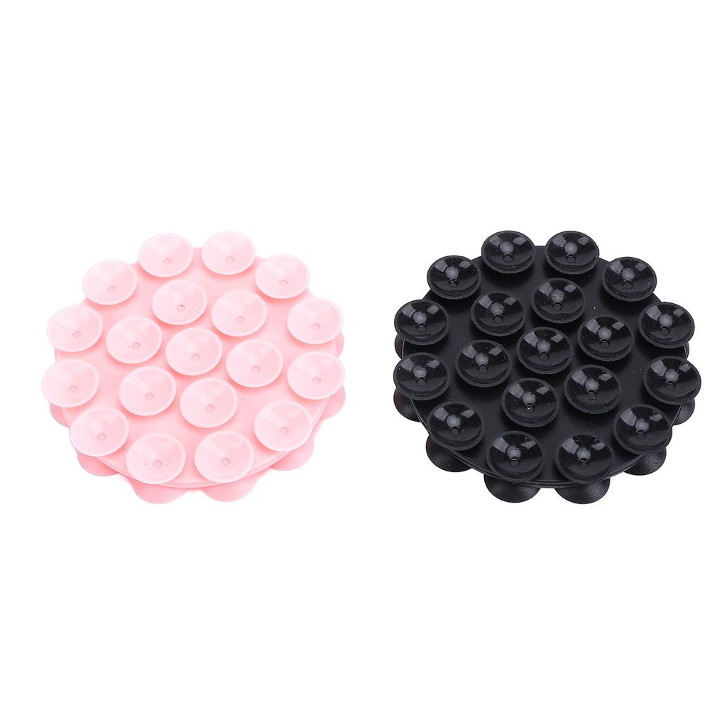2 piezas Ventosas Redondas de Silicona Multifuncionales Soporte para Teléfono Móvil Herramienta para Nail Art Ventosas para