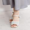 HIMIKO/Himiko/Punched Leather Heel Mule Sandals/651218 Ivory 240