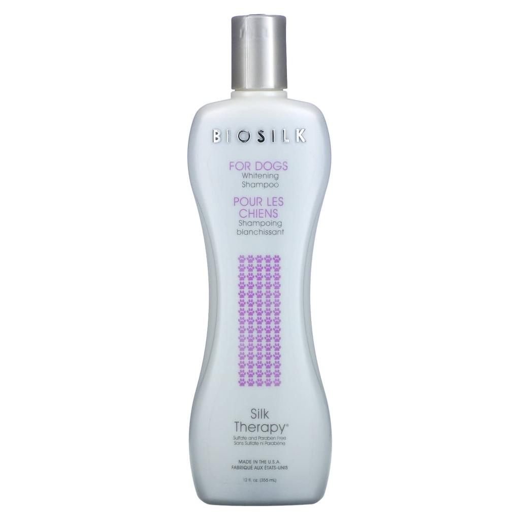 BioSilk Silk Therapy, Whitening Shampoo for Dogs, 12 Fl Oz (355 Ml)