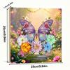 Butterfly DIY Diamond Dots Paintings with Wooden Frame 9.84x9.84in Diamonds Paintings Gem Art for Adults Beginners Home Decor