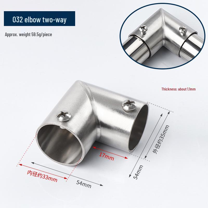 Stainless Steel Round Pipe Connector for Clothes Rack and Shelf Joint Tee