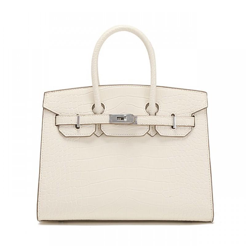 Womens Crocodile Texture Shoulder Bag Large Capacity Soft Leather Tote Handbag Daily Casual Use