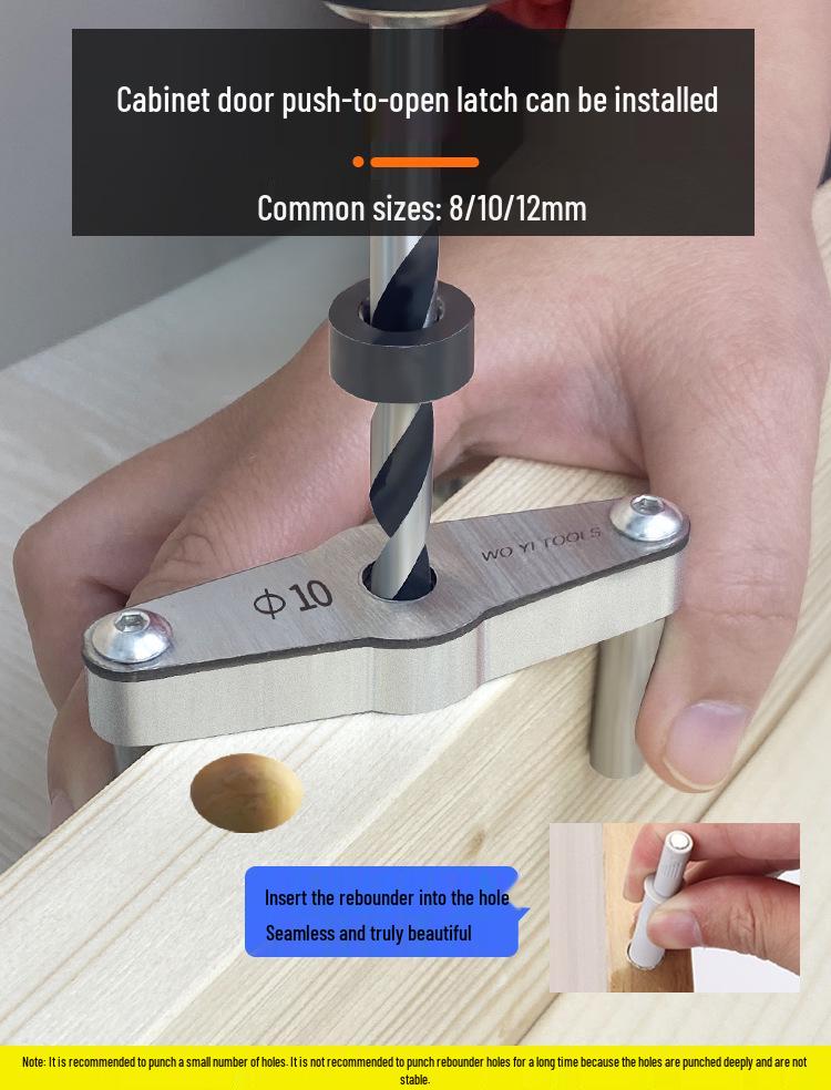 Vertical Drilling Locator: Quick Jointing Center Hole Punch Assistant for 2.5-15mm Wood Board