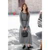 Mocana Elegant Long Sleeve Knit Cardigan & Long Dress Set