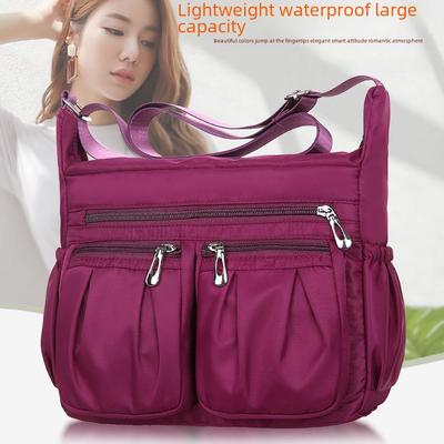 Women's Versatile Multi-Layer Oxford Cloth Messenger Bag - Fashionable and Simple Shoulder Bag for All Ages