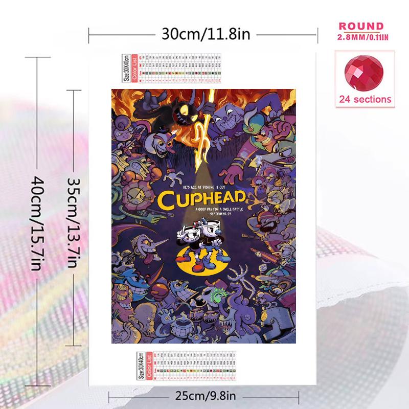 Cuphead Vintage Stars 100% Round Full Drill 5D DIY Diamond Painting Embroidery Cross Stitch Rhinestone Décor