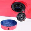 Foldable Pet Pool Large PVC Dog Bath Tub with Drain Valve Non-Slip Base Children Sandbox Pool for Outdoor Beach Use