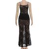 European Style 2026 Spring Lace Camisole High-Waist Slim Sexy See-Through Dress for Women
